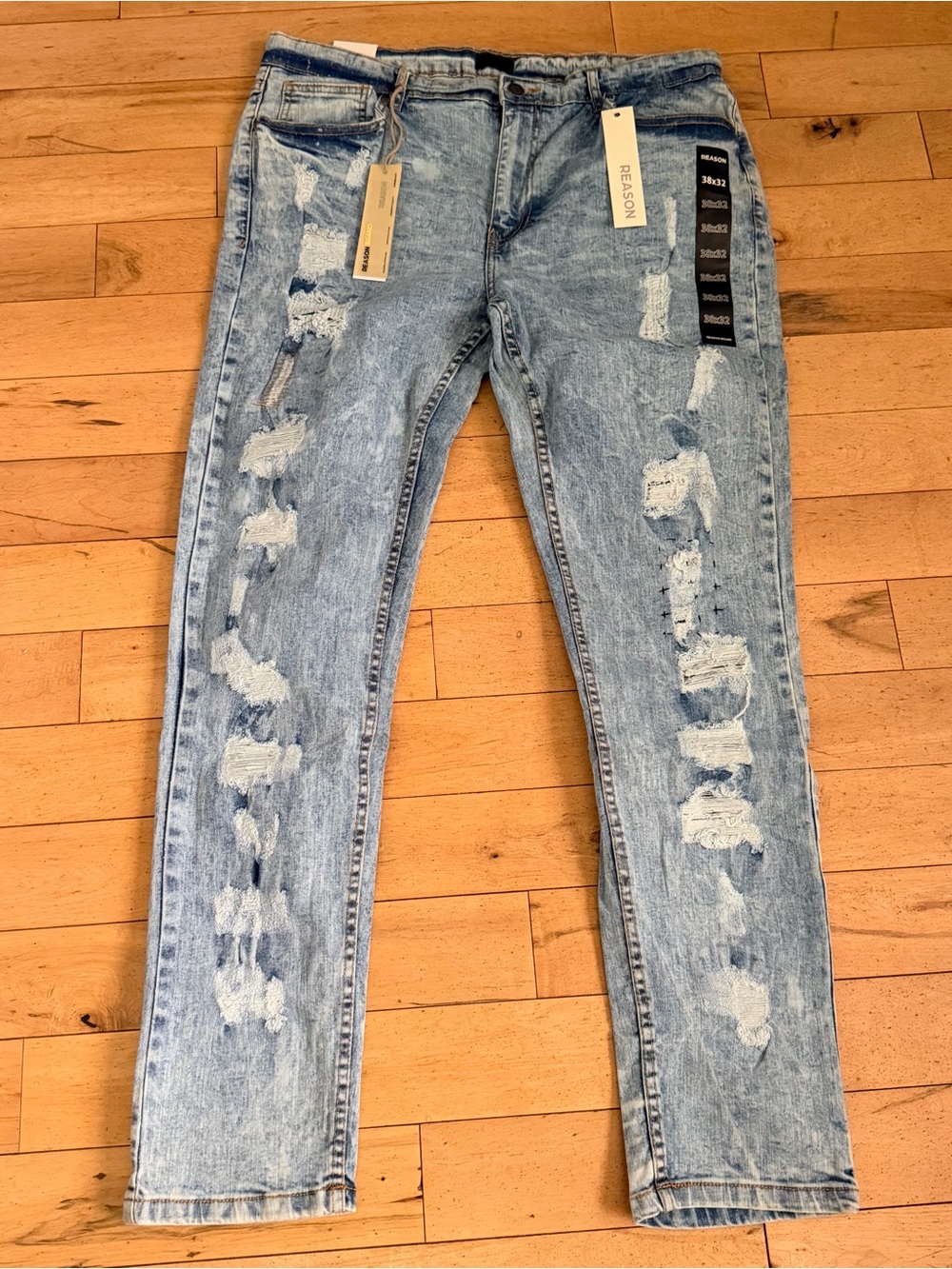 Reason Premium Denim Jeans Light Wash Size 38x32